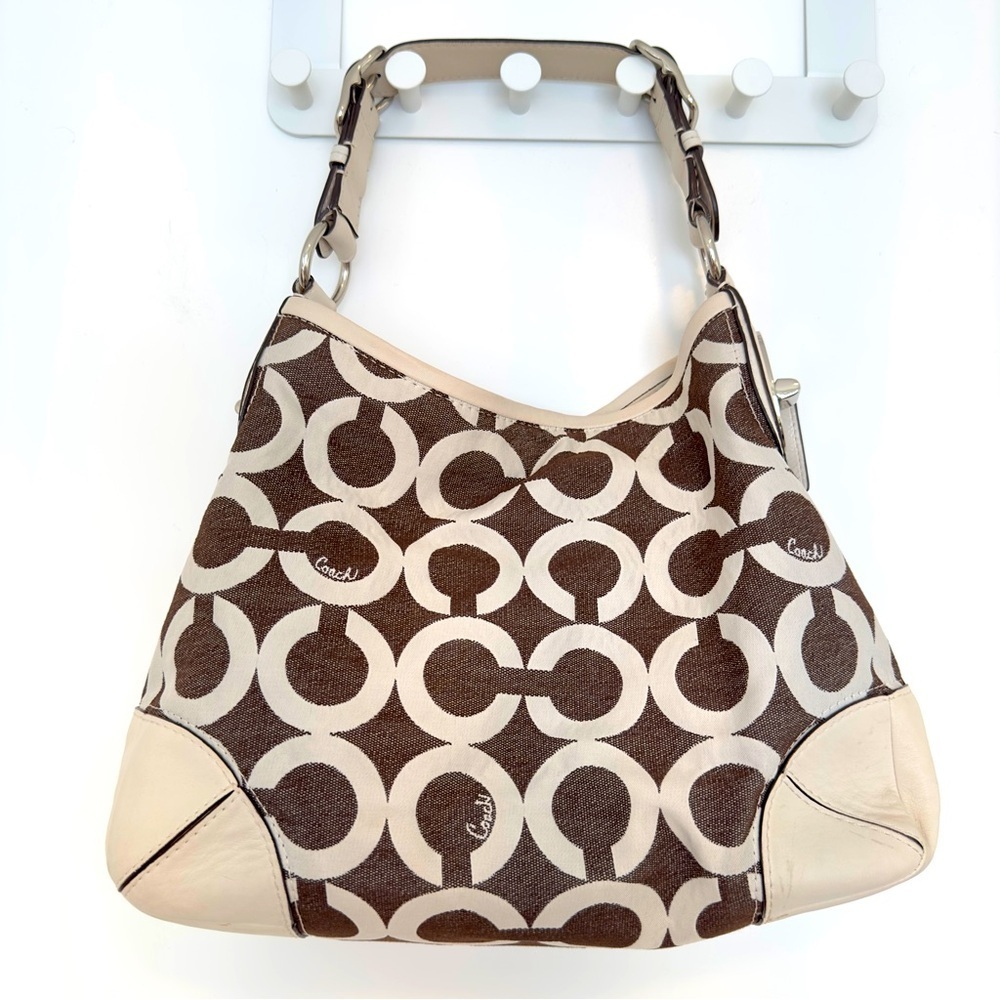 ✅Sold✅ Coach Peyton OP Art Shoulder Bag – Brown & Cream (14512) - Picture 8 of 8